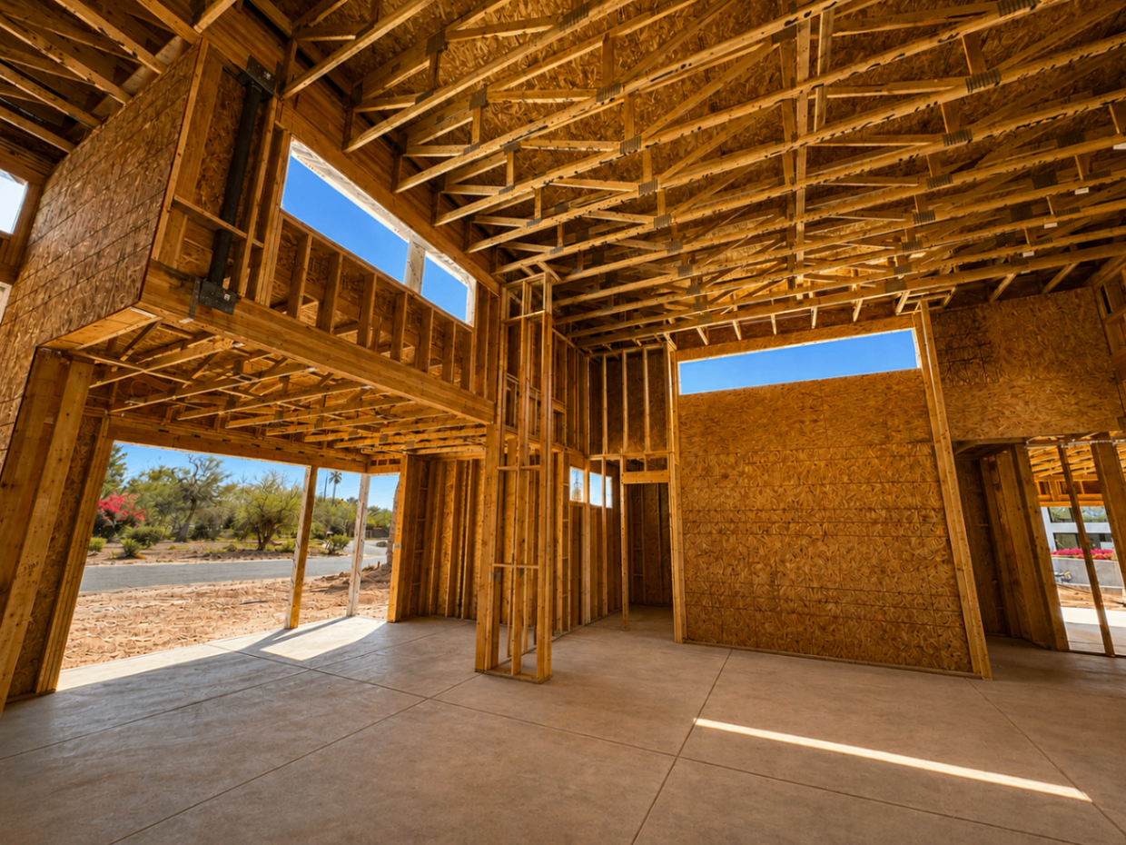 M1, interior framing with open sightlines to the desert