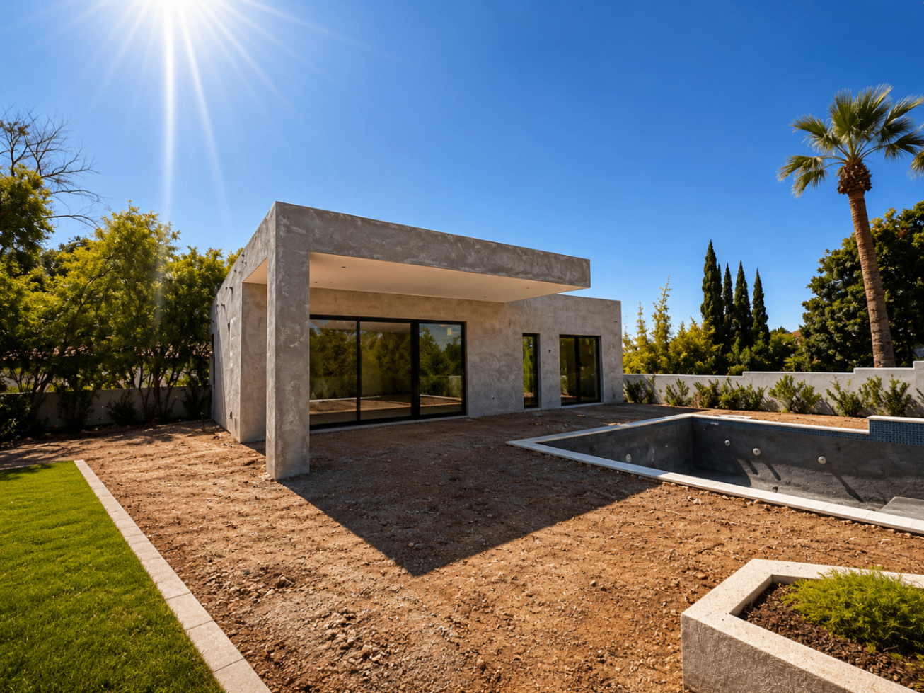 Camello, exterior with pool shell