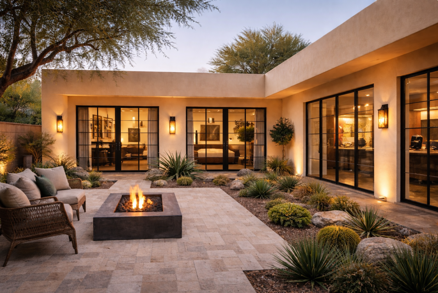 Aerial view of a casita on an Arizona property